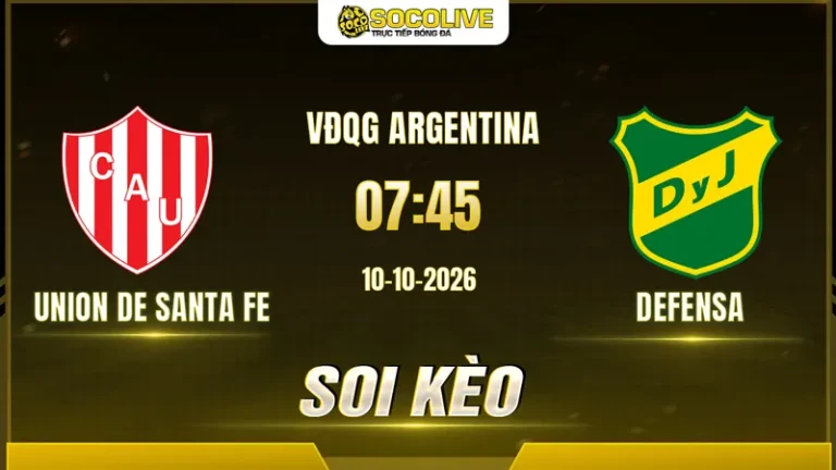Soi kèo Union de Santa Fe vs Defensa, 07h45 ngày 10/10/2026: Khó thắng sân nhà